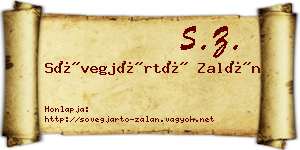 Sövegjártó Zalán névjegykártya